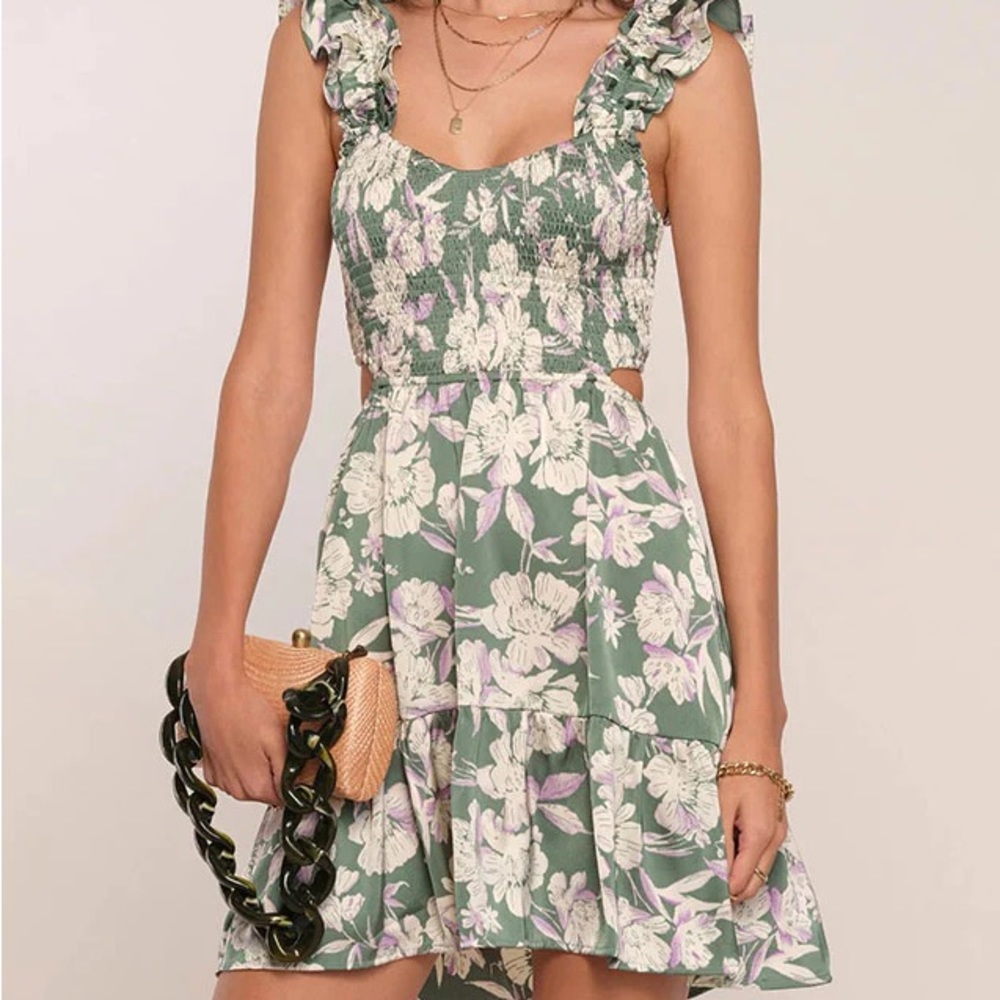 Floral cutout dress